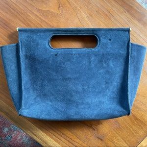 Clare V Petite Maude Suede Bag - Marine Blue